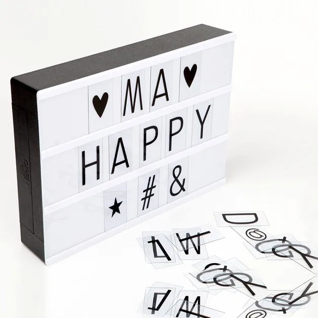 Двухсторонний СВЕТОДИОДНЫЙ кинотеатр формата А4 из пластика с буквами