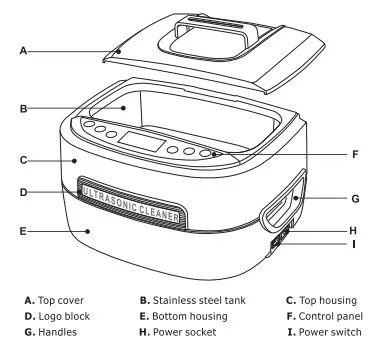 2.5L Polishing Washing  Machine Jewelry Glass Ultrasonic Cleaner  with heater and timer