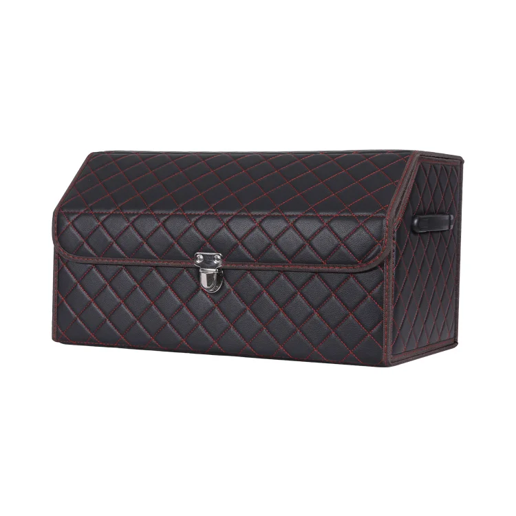 
Premium Multi-Function Foldable Pu Leather Car Trunk Storage Organizer Bin Container Box For Auto,Trunk,Suv Vehicle 