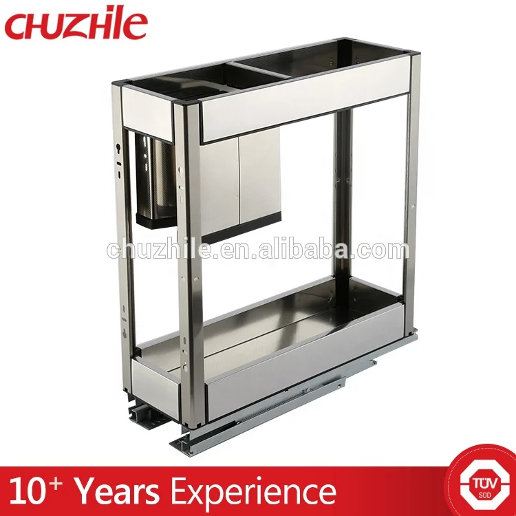 2 Tiers Wire Kitchen Cabinet Sliding Basket