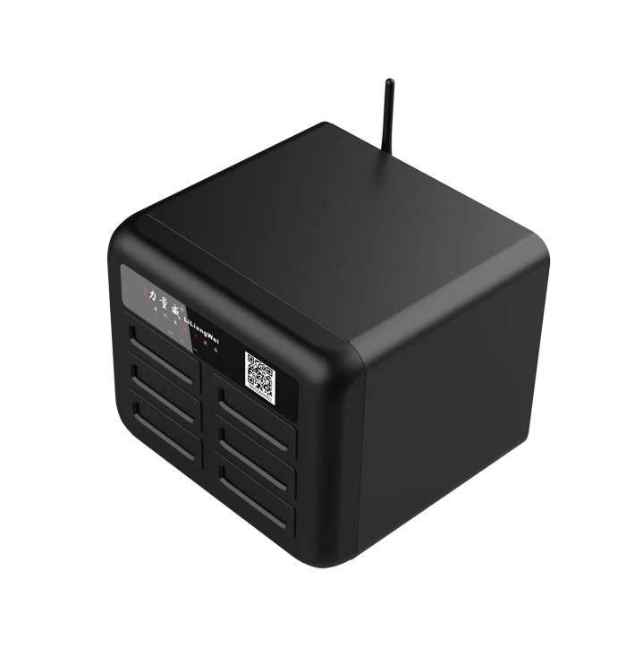 
Hot selling 6 slots sharing power bank rental charging stations shared powerbank station for rent external battery 