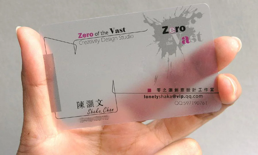 Factory price clear transparent Plastic Business Blank PVC ID Cards Format