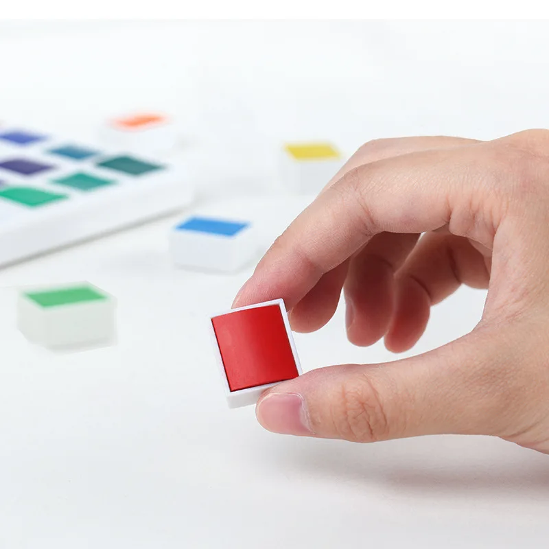 
Premium Quality Bright Colors 18/24/36colors Watercolor Solid Paint with 1 Piece Water Brush Pen 