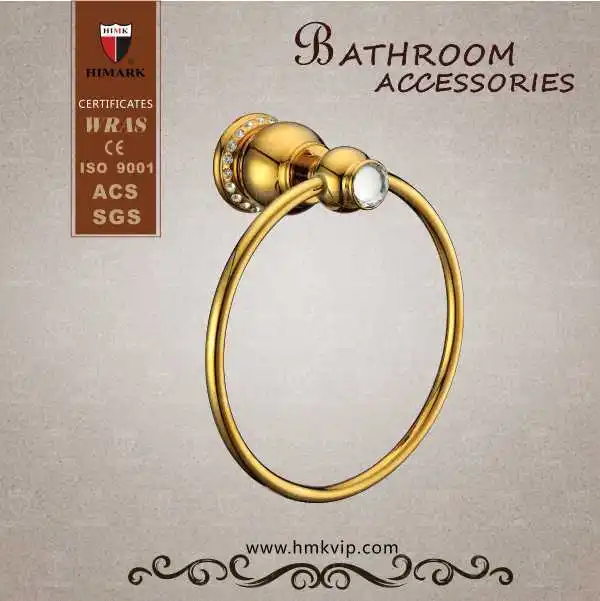 старинные золотые покрытием ванная комната кольцо полотенца