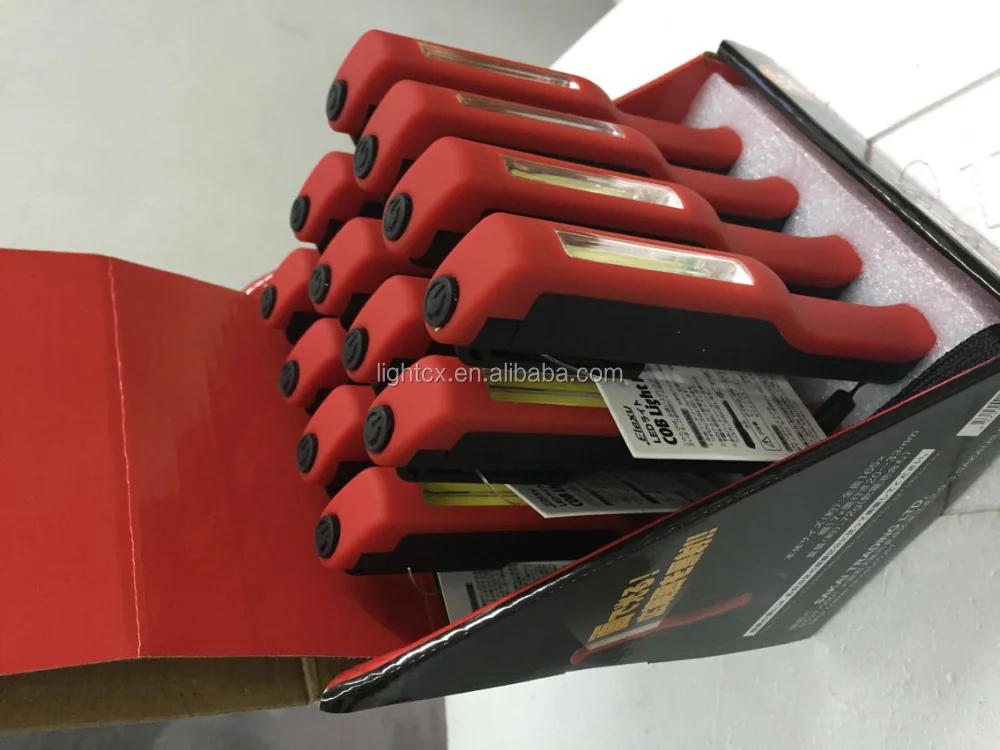 Portable COB pen flashlight with rotational magnetic clip for camping