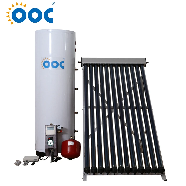 Split Pressure Copper Solar Water Heater Of 500 L System Electrical Heating