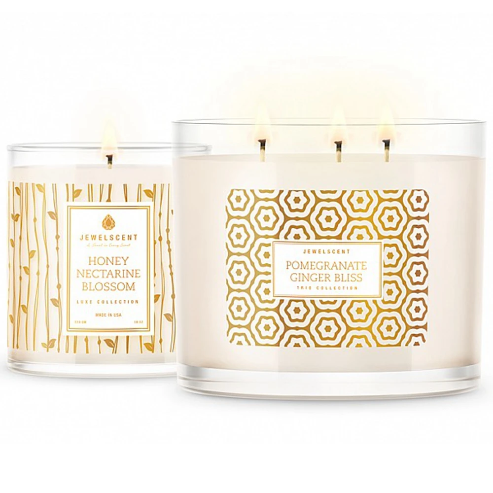 
Elegant Jewelry Secret and Highly Scented Soy Candles in Glass Candle Holder 