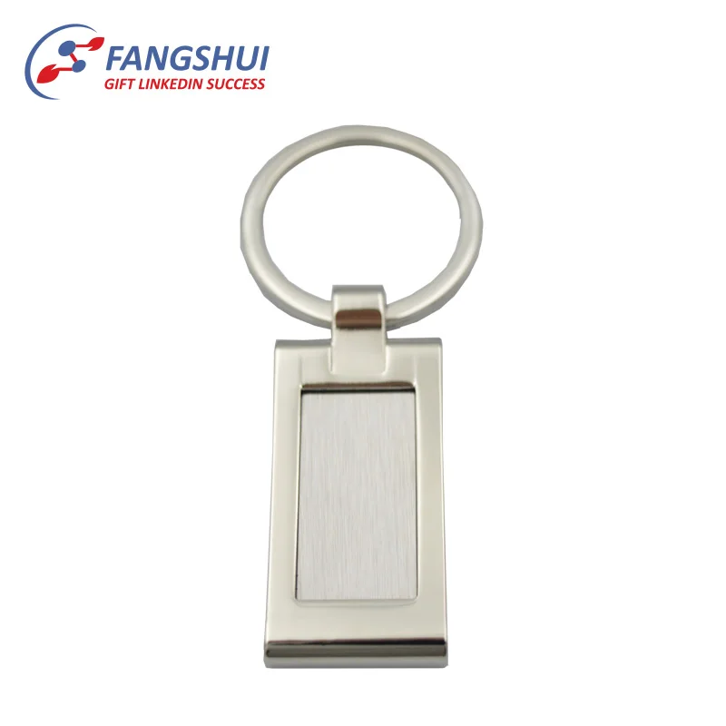 baratos al por mayor brand name keychain blank supermarket oblong shape zinc alloy custom metal key ring