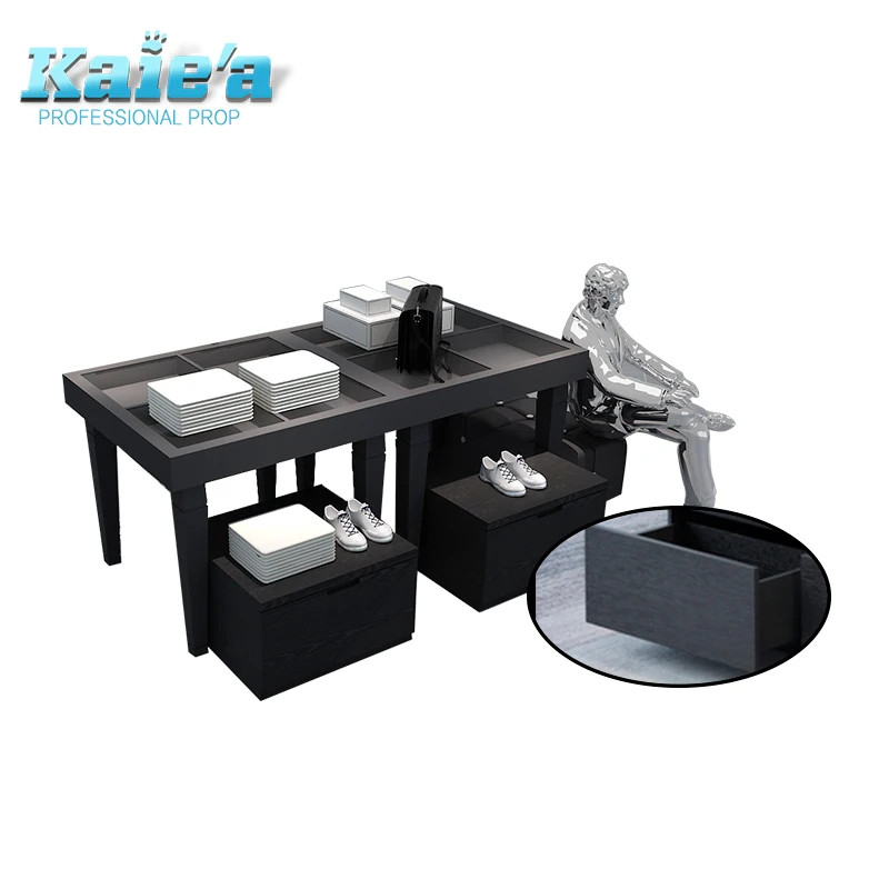 Clothing Display Table/wooden Clothes Shop Counter Table Design Garment Retail Top for
