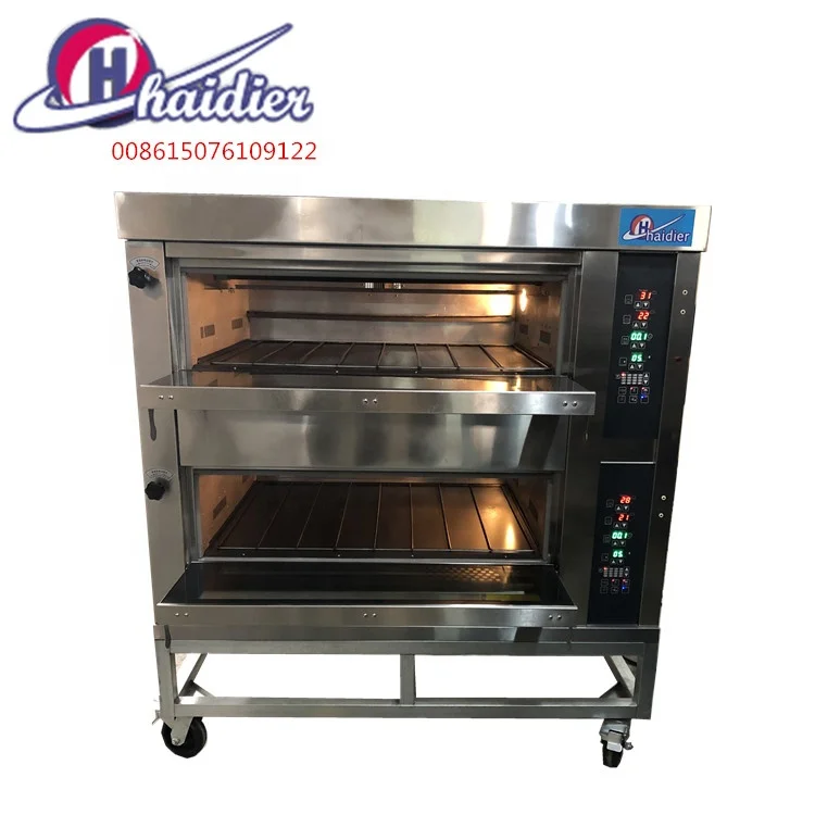 New style bakery small oven high quality 2 deck double deck oven with steam