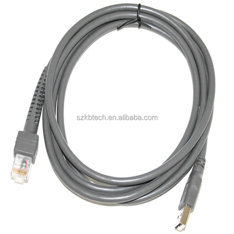 9ft 3 м серый CBA-U25-S09ZAR символ LS2208 USB RJ45 сканер штрих-кода usb кабель