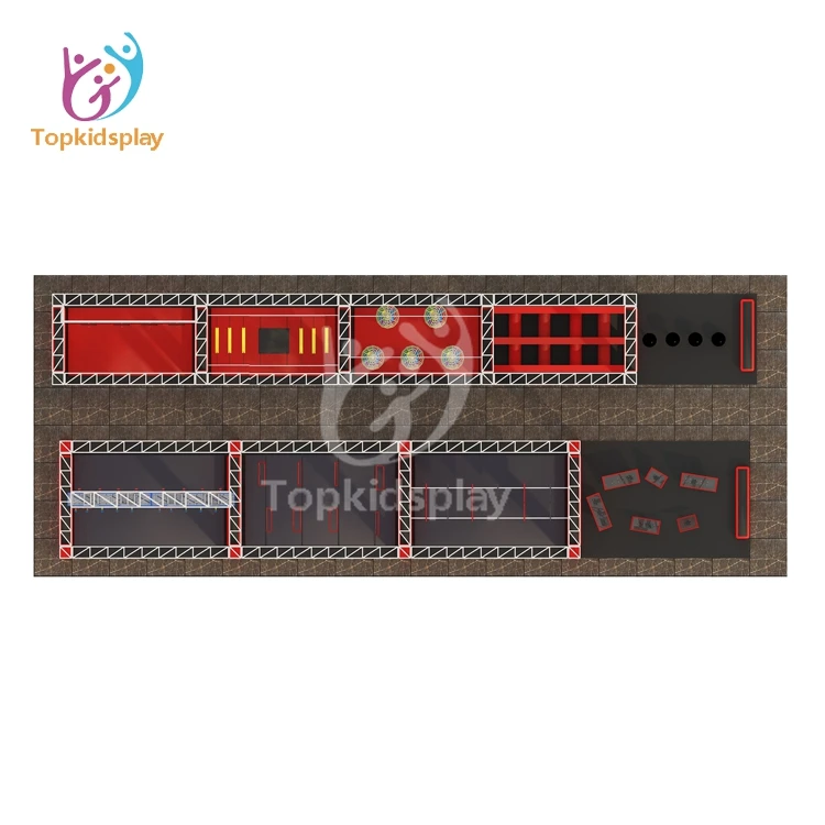 Best Rectangle Trampoline Commercial Ninja Course