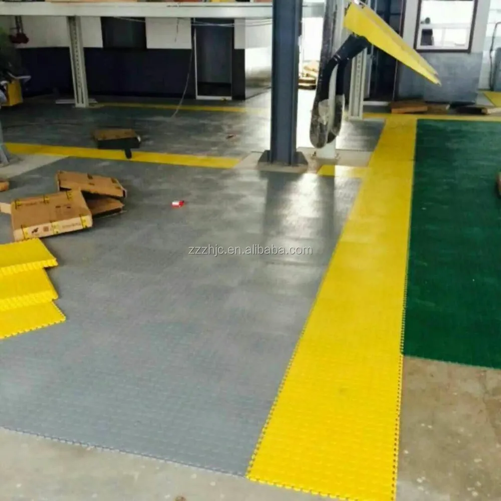 heavy duty durable pvc industrial interlocking floor tiles for factory/removable plastic interlocking garage floor tiles