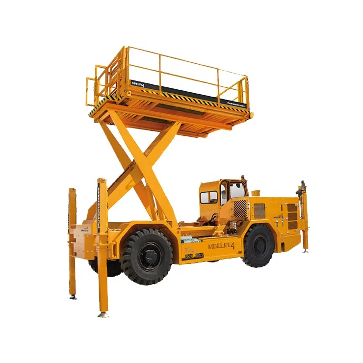Articulated Underground Mine Equipment Scissor Lift Vehicle for Tunnel Construction
