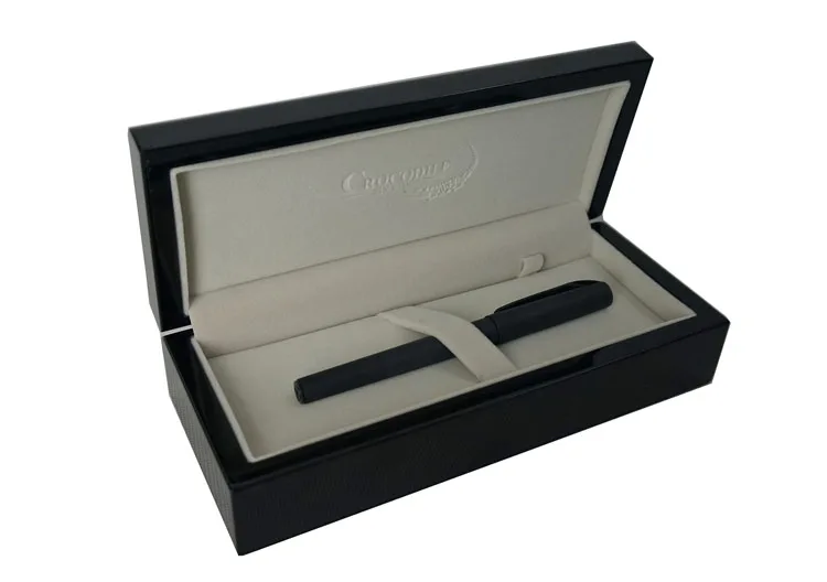 
Suppliers wholesale price luxury piano black lacquer wooden gift boxes for pen packing 