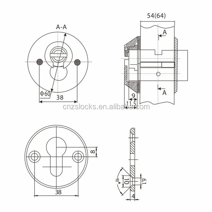 [12-2] высокое качество, украинский рынок, Цинковый дверной цилиндр, Защита замка