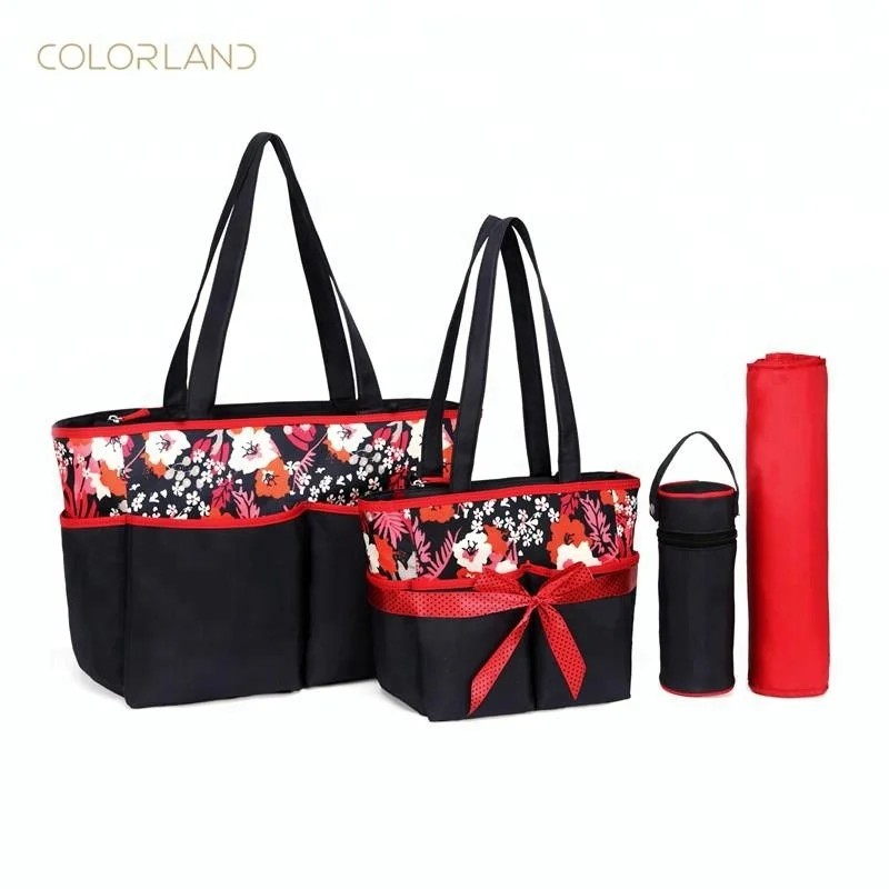 Colorland Fashion Women Traveling Bag Baby Diaper Nappy Mummy Tote Bag Set