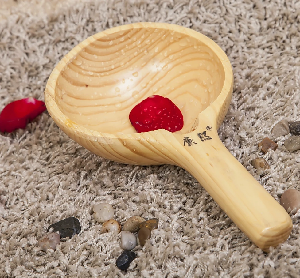 durable cedar wooden scoop different types of ladle spoon