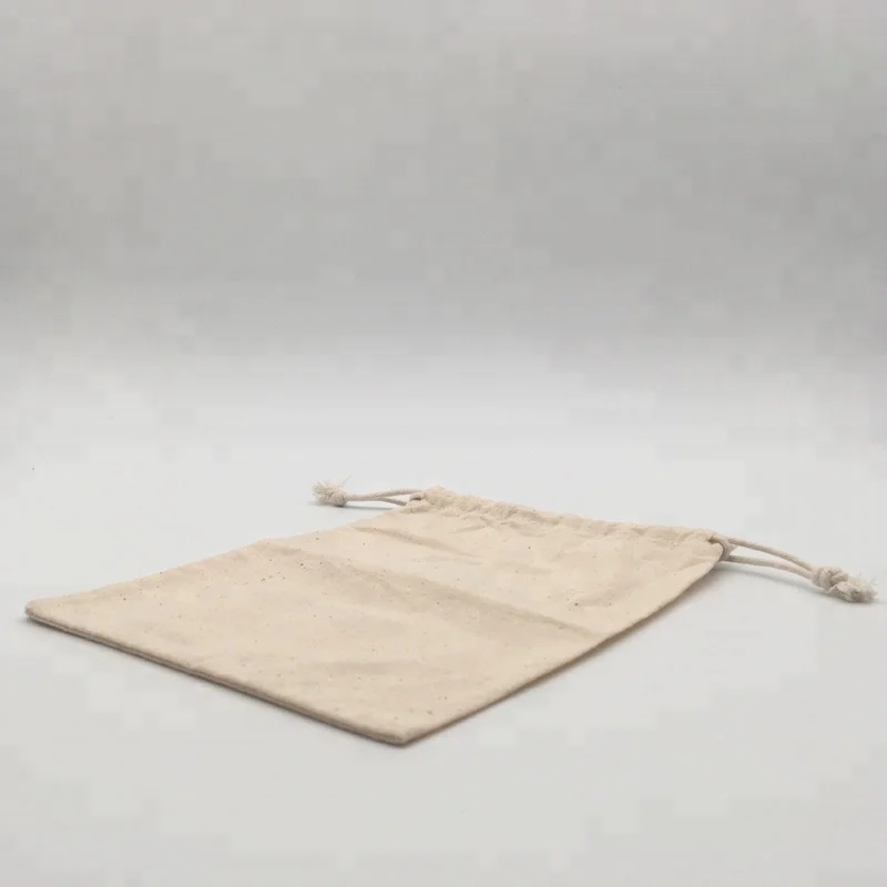 Recyclable Custom-Size Logo Personalized Natural Cotton Bottle Bag Honey Jar Packaging Bag