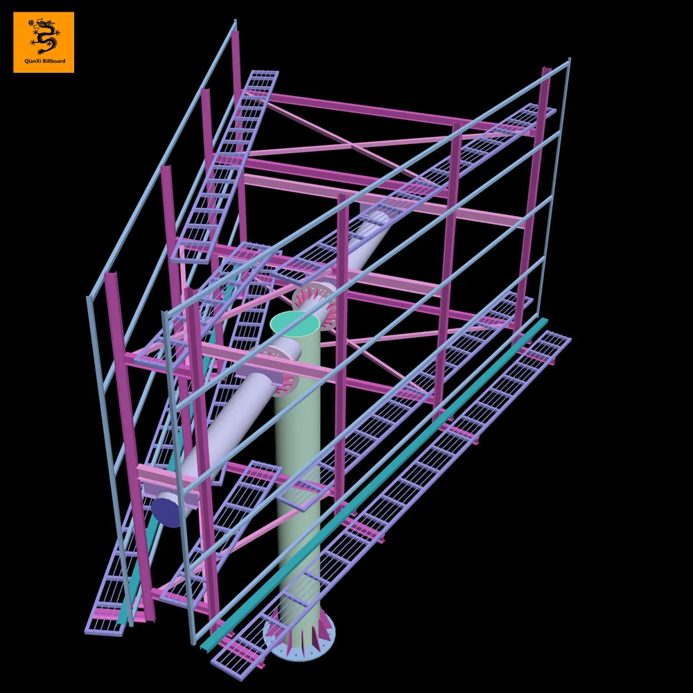 Outdoor advertising installed unipole billboard /construction hoardings