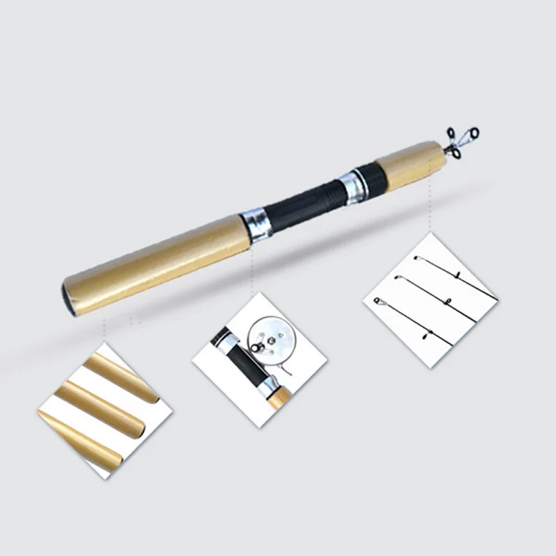 
Mini Flexible Fishing Rod Elastic Carbon Bait Casting Rod Short Portable Shrimp Fishing Rod + Metal Reel for Outdoor 55/65/75cm 