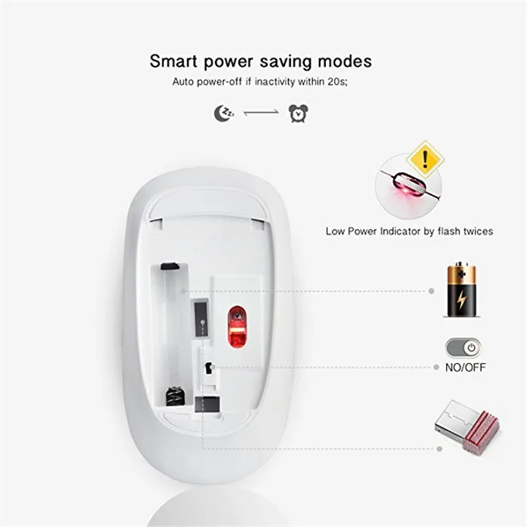 customized computer wireless mouse with mini usb receiver