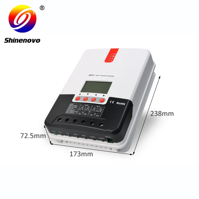 Hot Sale Bluetooth 12V 24V 36V 48V Auto 60A ROHS CE Lithium LiFePO4 Battery Mppt Solar Charge Controller for Household