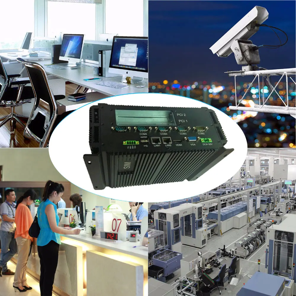 VGA+1xHDMI 6xCOM 6xUSB Intel Pentium P8600 CPU Mini PC Win 7 Support WiFi Linux System Industrial Computer