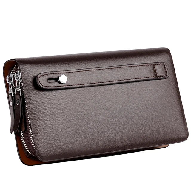 Мужская Ручная сумка, модная Простая мужская сумка, Длинный кошелек на молнии, деловая Повседневная многофункциональная сумка для телефона с отделением для карт