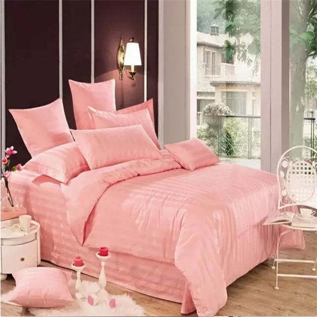 Changyi factory satin stripe fabric hotel bedding fabric 100% cotton fabric for bedding