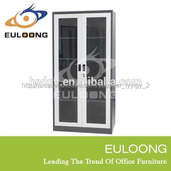 металл из нержавеющей стали шкаф современной офисной мебели шкафчик стеклянной дверью fc-g5