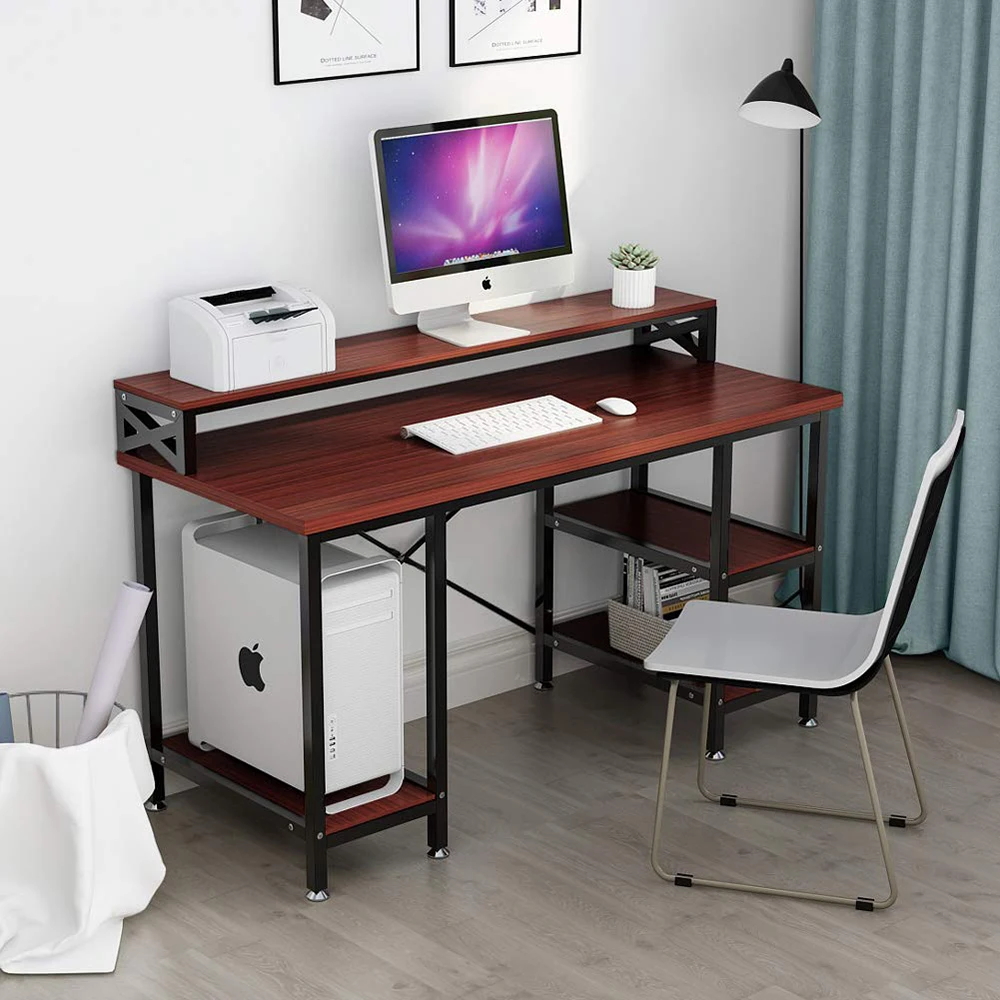 China Supply 2 Layers Gaming Computer Office Tables Desk Study Workstations