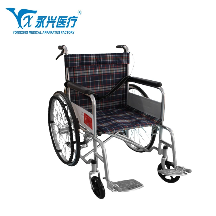 
YongXing F02 Portable Latest Designs Manual Hospital Electroplate Wheelchair Wheel 