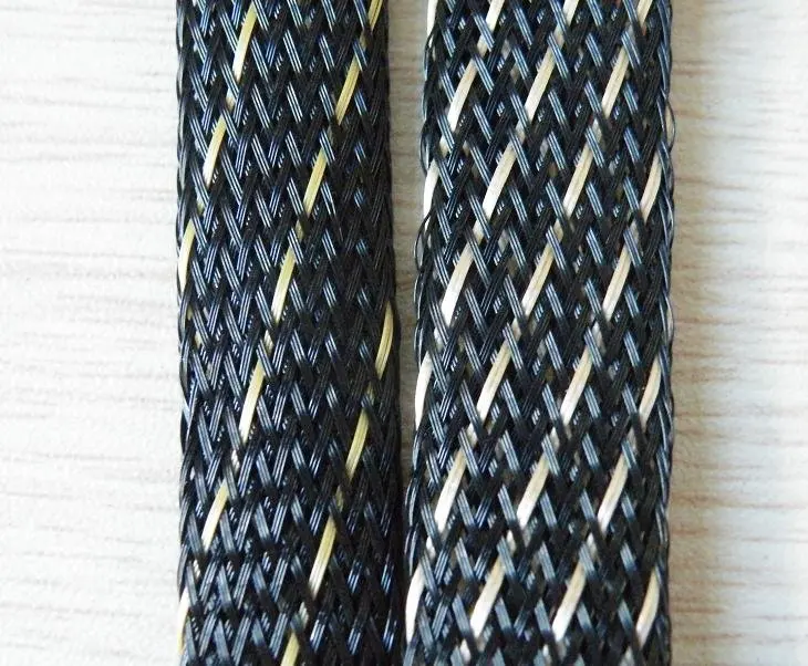 braided sleeve cable management in multi-color