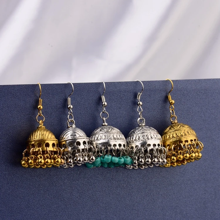 2019 Wholesale India Gold Plated Earrings Hooks Jewelry Handmade Boho Bead Tassel Dangle Earrings