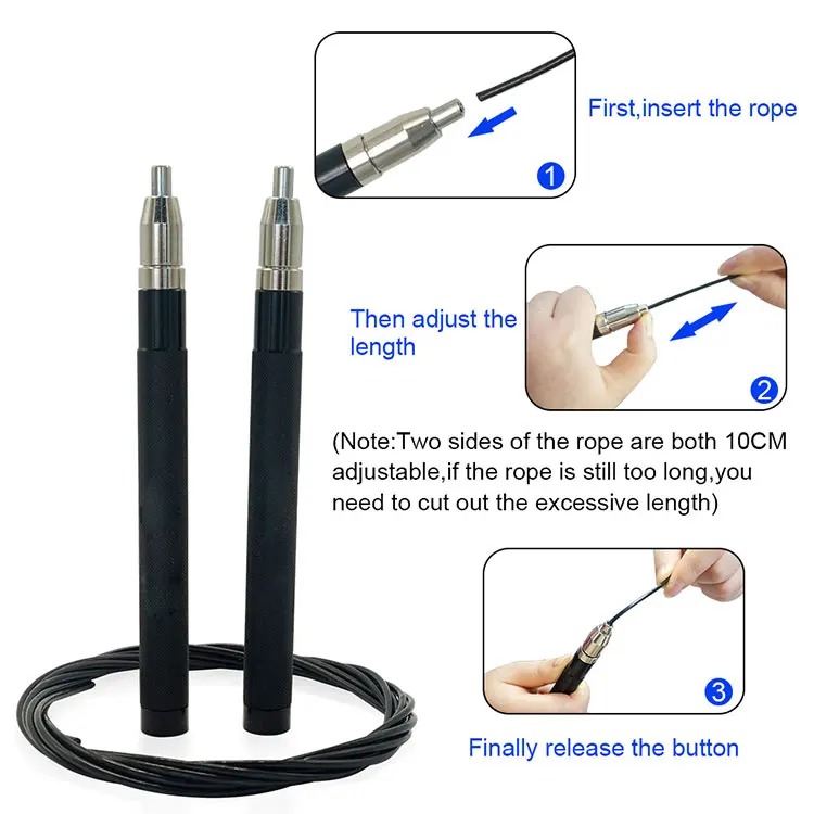 Premium Quality Exercise Adjustable Self-lock Steel Wire Aluminium Handle High Speed Jump Rope