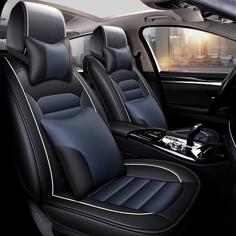 Factory Price Sports Business Style Plain Pattern PU Leather Car Seat Cover