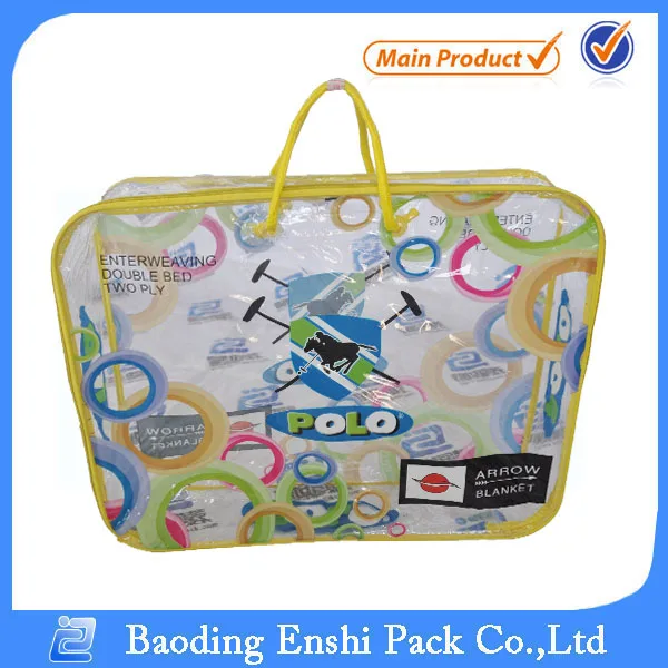 factory direct sale rich soft elegant blanket packaging pvc bag