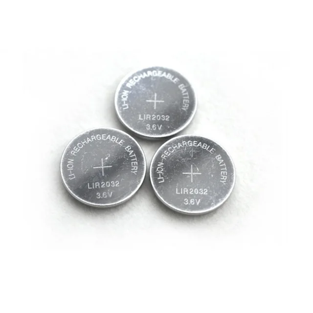 LIR2032 card packaging button battery and rechargeable lithium ion LIR2032 battery