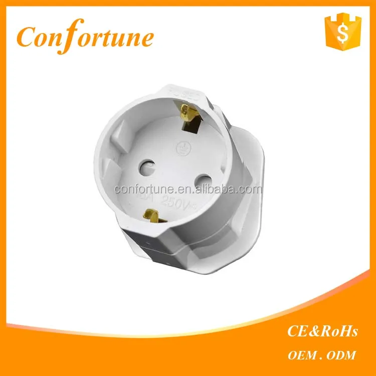 eu to uk plug adapter/Schuko to UK plug adapter with grounding