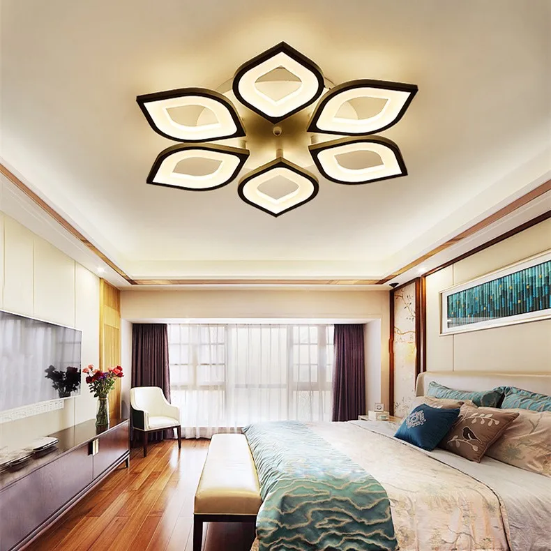 2018 New Products Creative Living Room Lamp 6/8/12 Head Warm Modern Flush Mount LED Ceiling Lamp with remote control