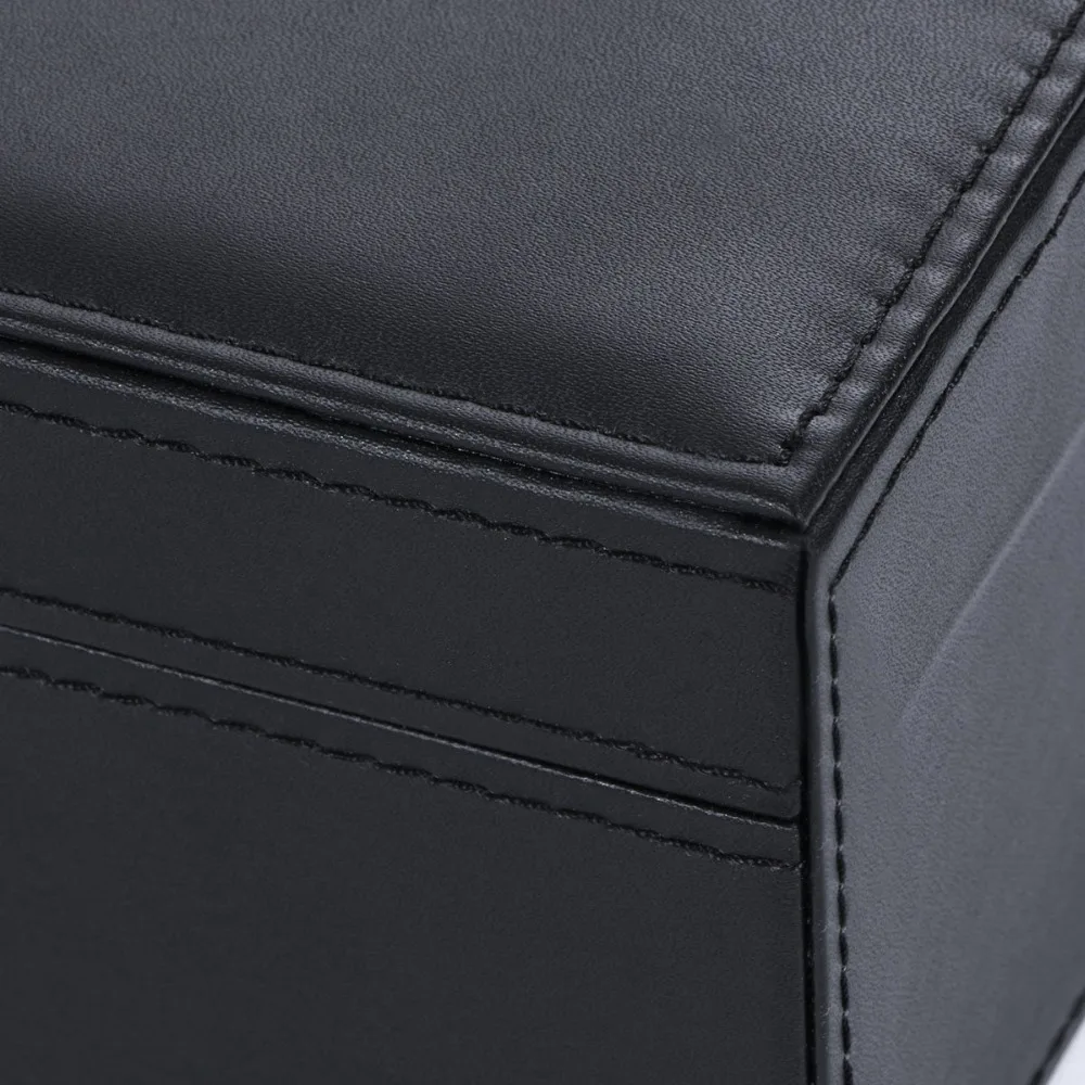 
factory in dongguan PU/PVC leather black mirror antique high-end jewelry storage case 