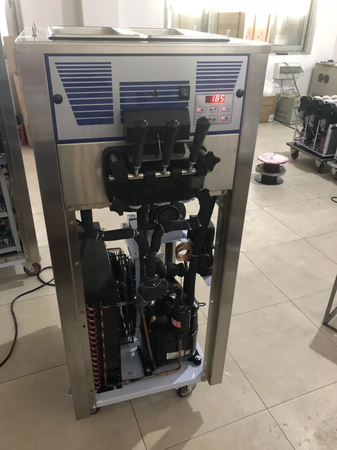 3 Flavor Best Soft Serve Ice Cream Machine air Pump