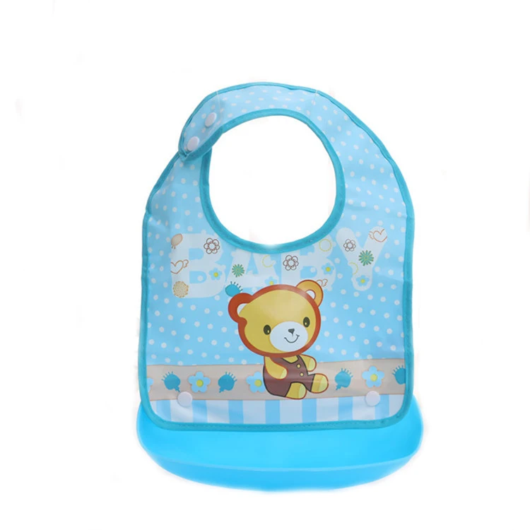 
Hot selling saliva towel child EVA bib waterproof baby rice bowl bib baby feeding silicon bib 
