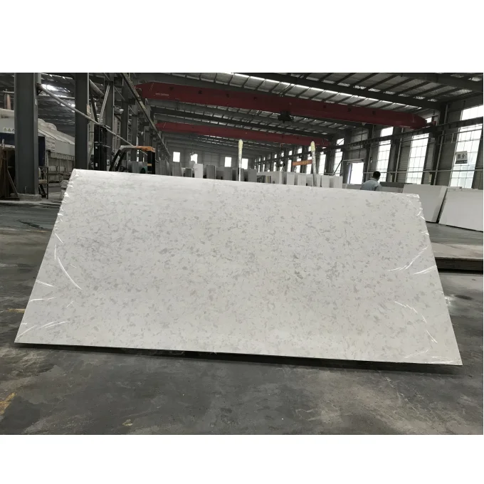 
CE Approved Artificial Stellar White Quartz Stone Slab 