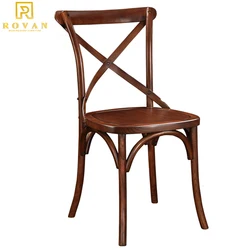 Rental wedding vintage x dining wooden cross back cheap wholesale chair