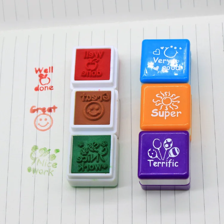 2019 Teacher self inking stamp square Cartoon motivation self inking funny teacher stamps