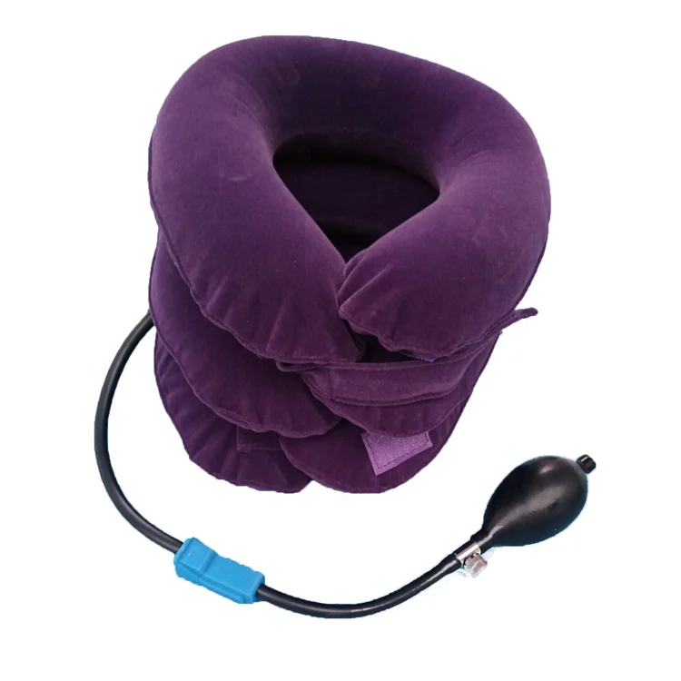 3 Layers foldable air neck traction inflatable cervical collar for neck pains relief