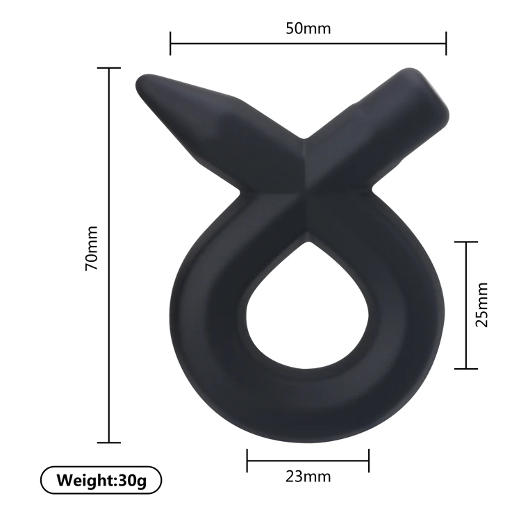Black Rubber Flexible Sex Toy Liquid silicone Penis Ccock Ring
