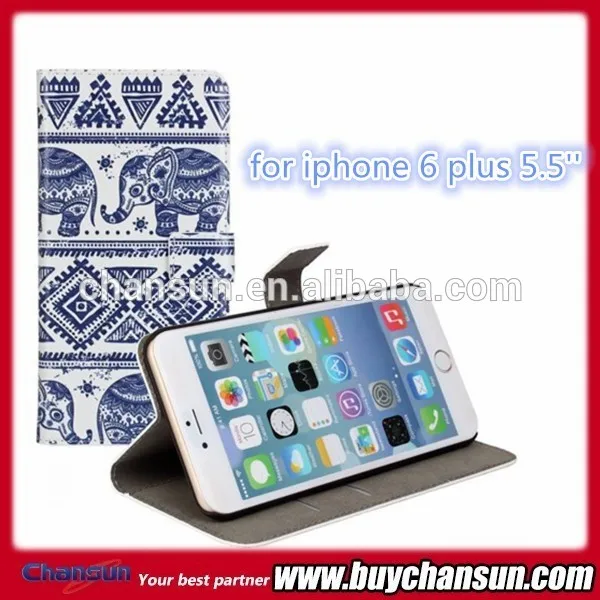 слона картина кожаный чехол для iphone 6 плюс
